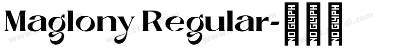Maglony Regular字体转换